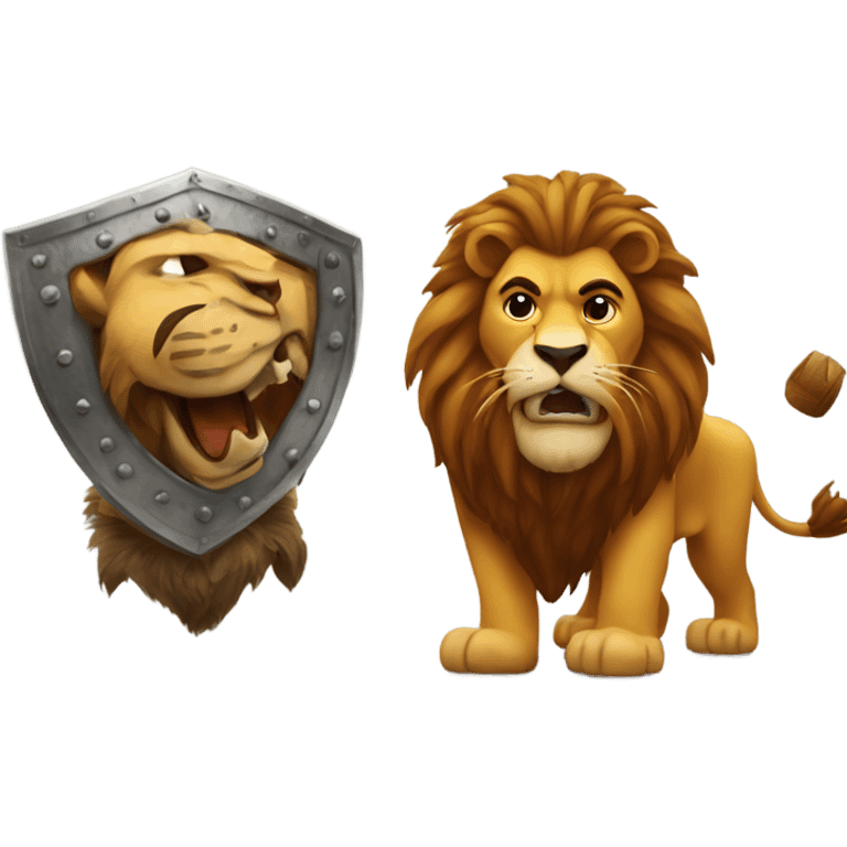 Lion  versus Viking emoji