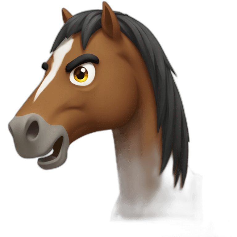 angry horse emoji