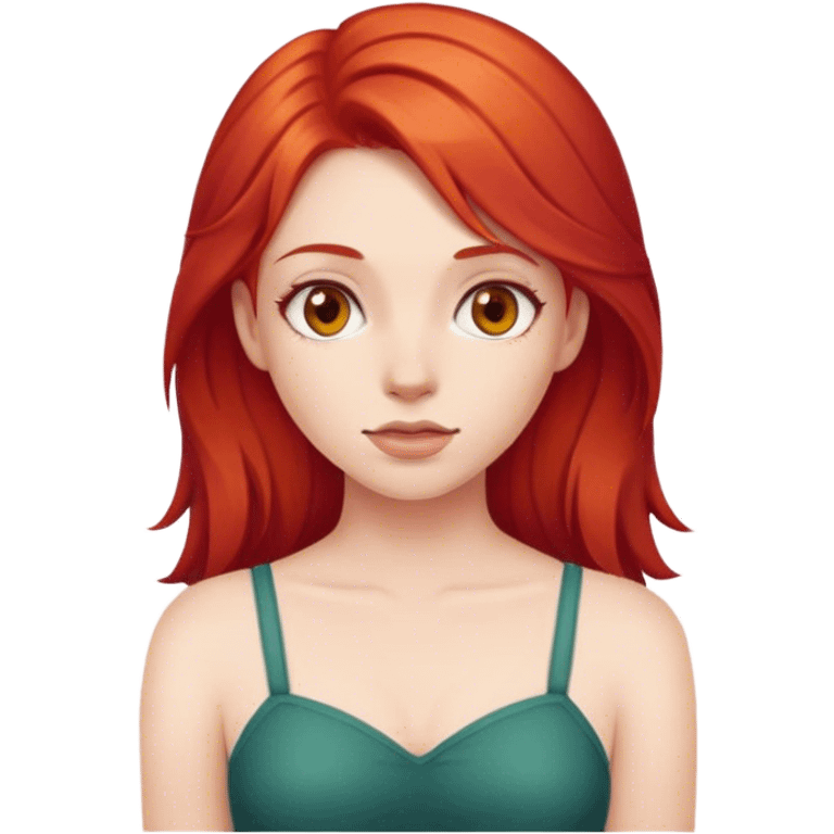 Red hair girl face emoji