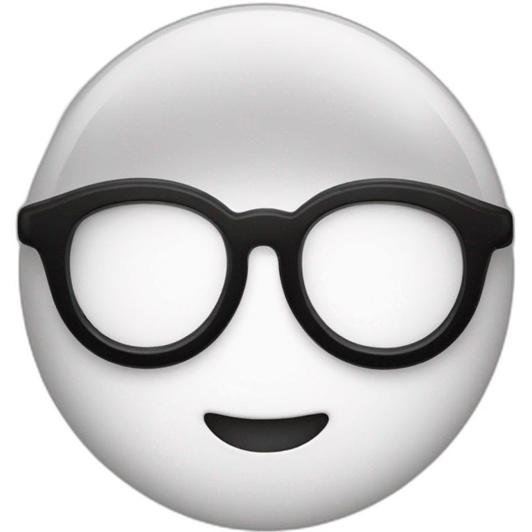 White blood cell with black rimmed glasses emoji