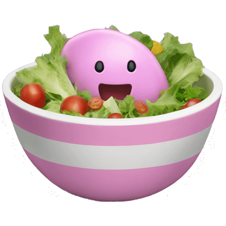 Ditto transformed into a salad bowl emoji