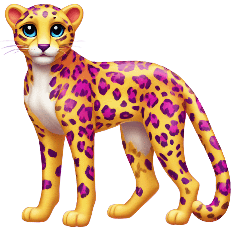 Lisa frank rainbow cheetah print emoji