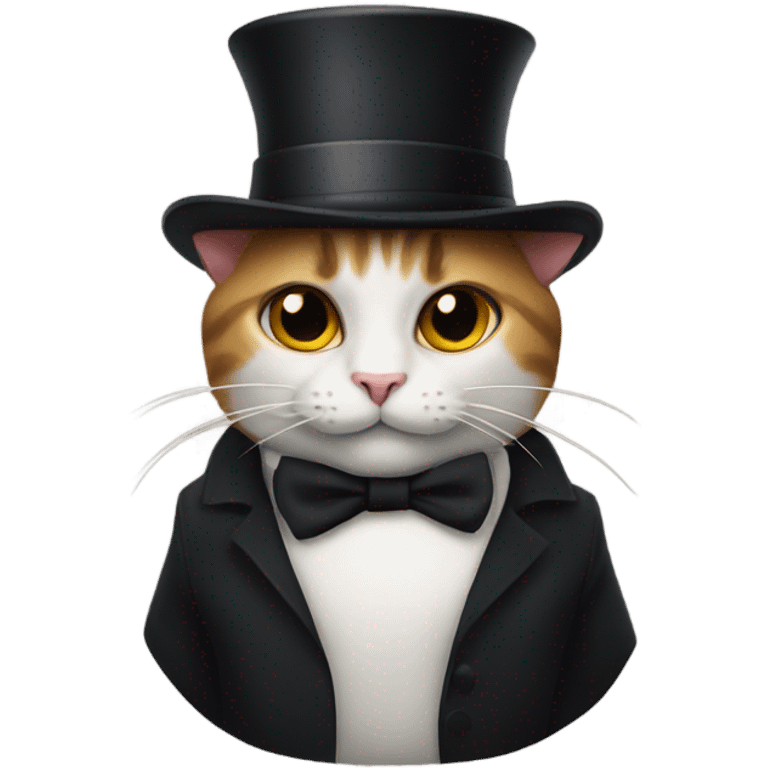 cat with a tophat emoji