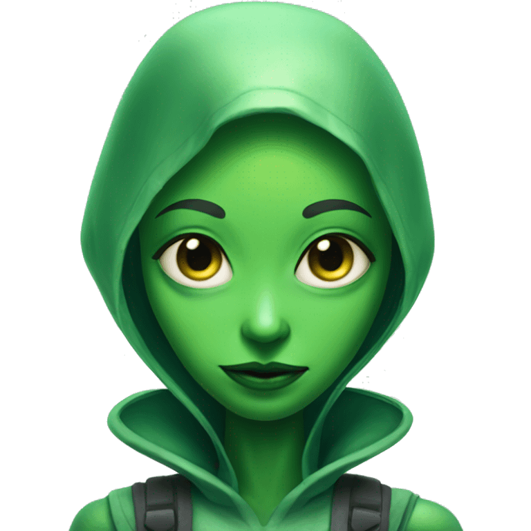 Green Alien Girl emoji