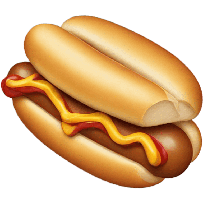 emoji eating a hotdog emoji