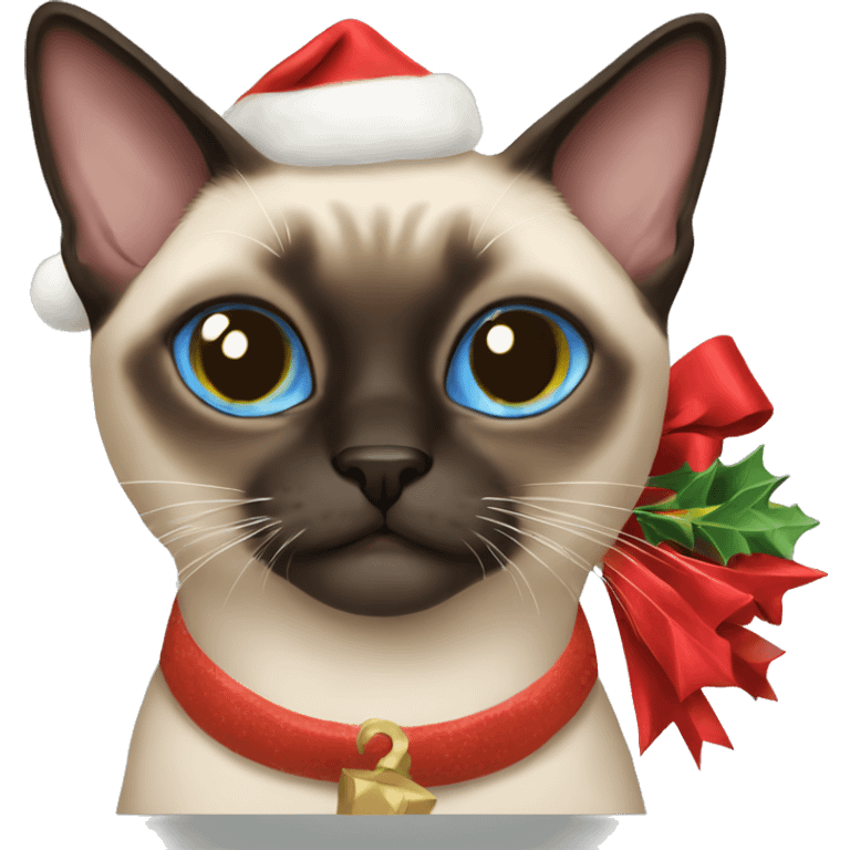 Siamese cat christmas  emoji