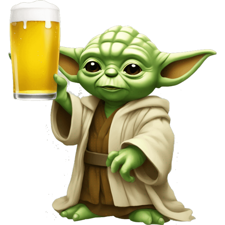 yoda qui boit une biere emoji