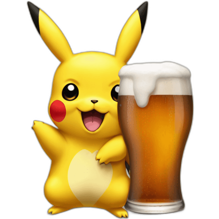 Pikachu-bière emoji