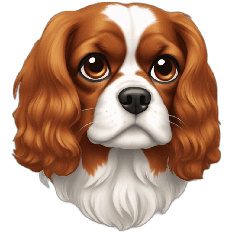 Two old King Charles cavaliers emoji