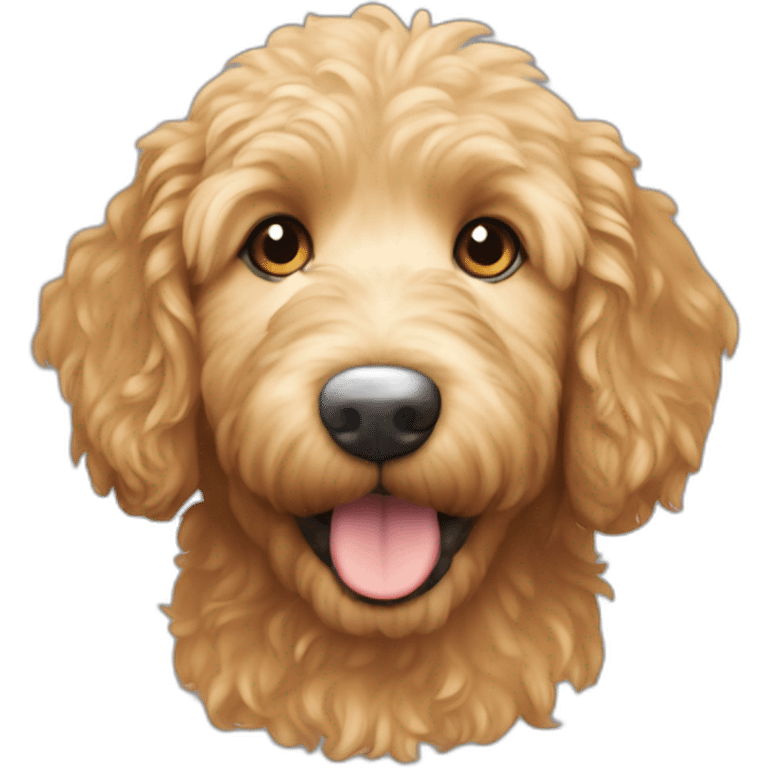 mini golden doodle runt face emoji