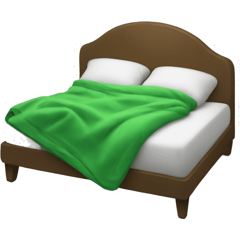 sleep with green blanket emoji