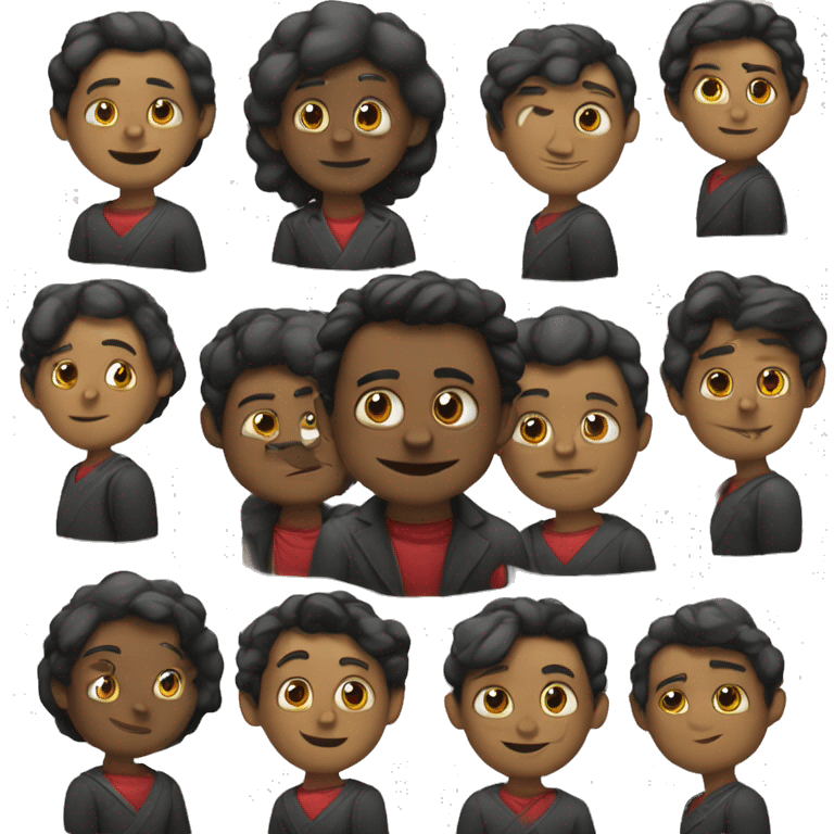 Dos corazones negros unidos  emoji