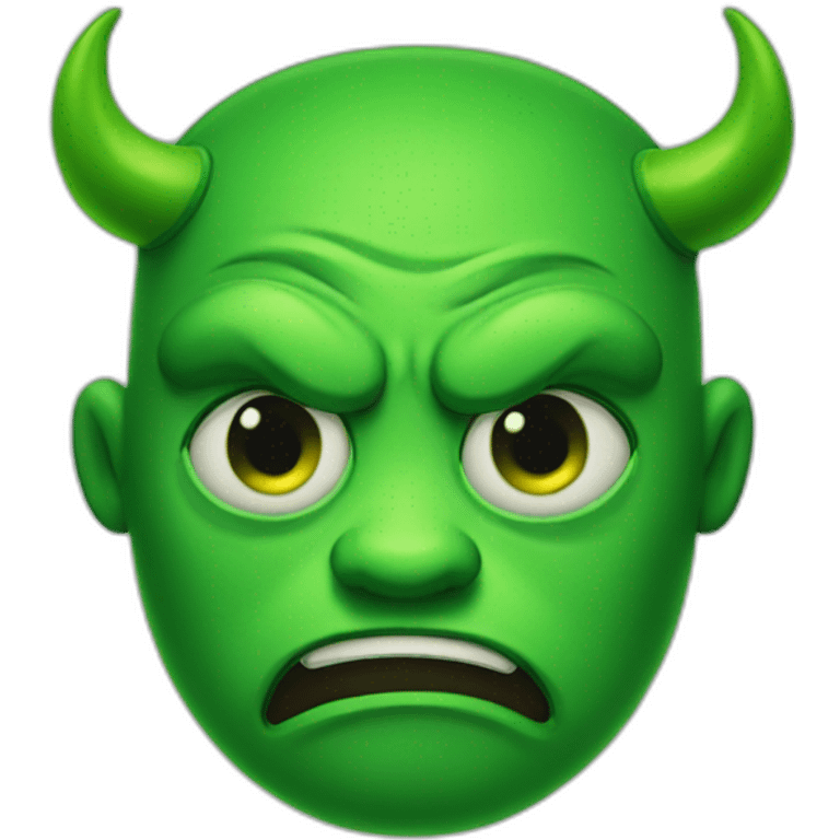 green sad devil emoji