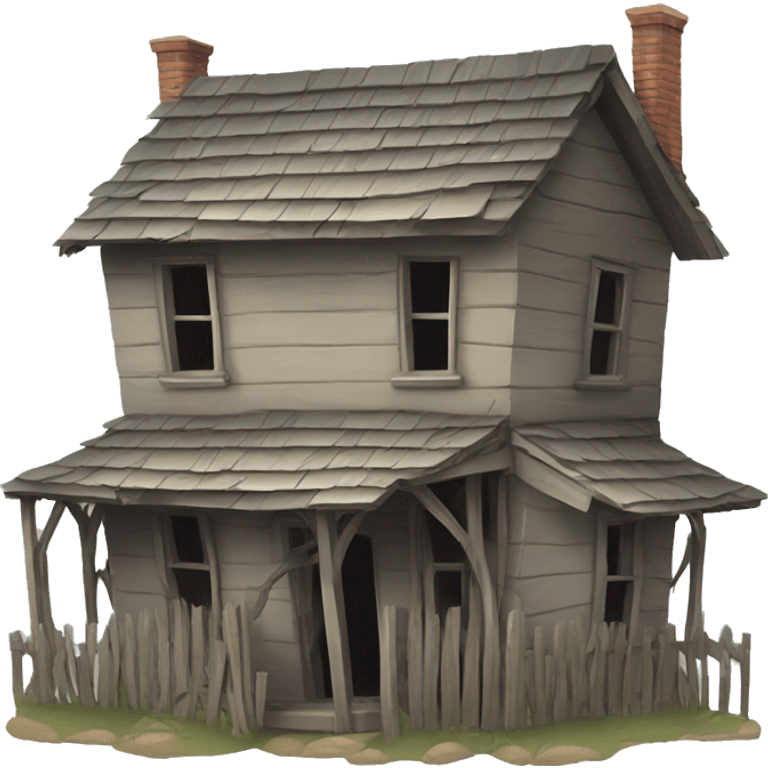 old broken house emoji