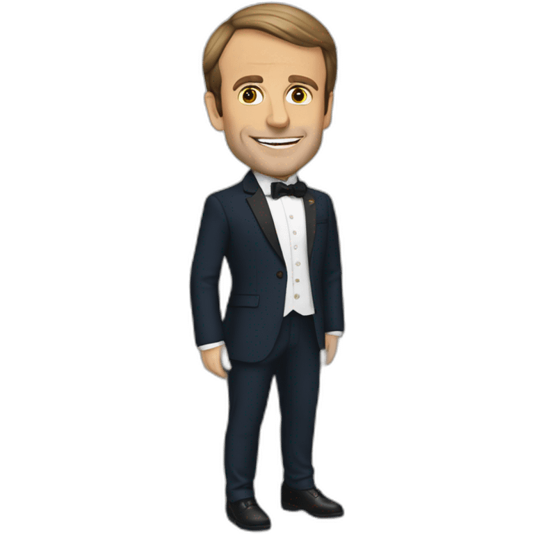 Emmanuel Macron qui lève le majeure emoji