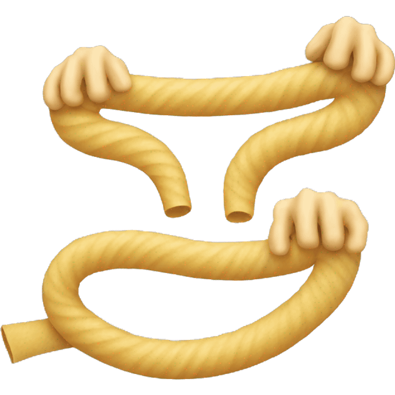 Elbow noodle with a face  emoji