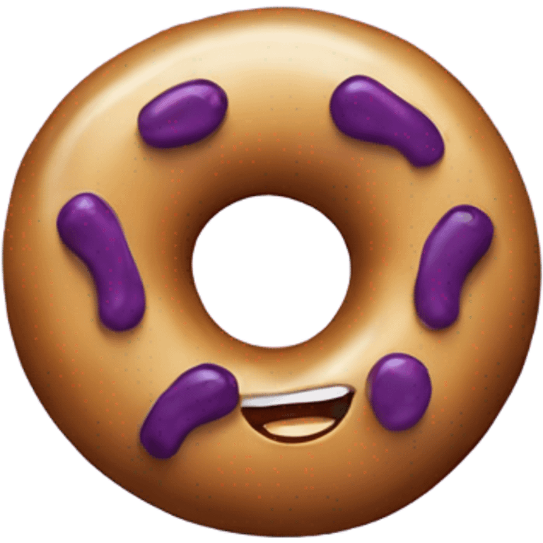 eggplant in donut emoji