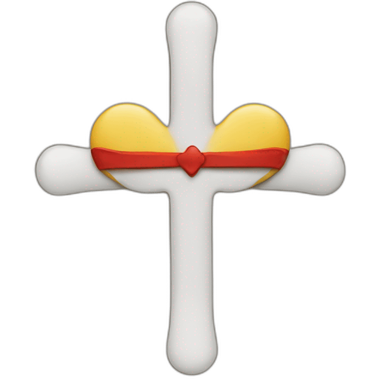 croix sur coeur emoji