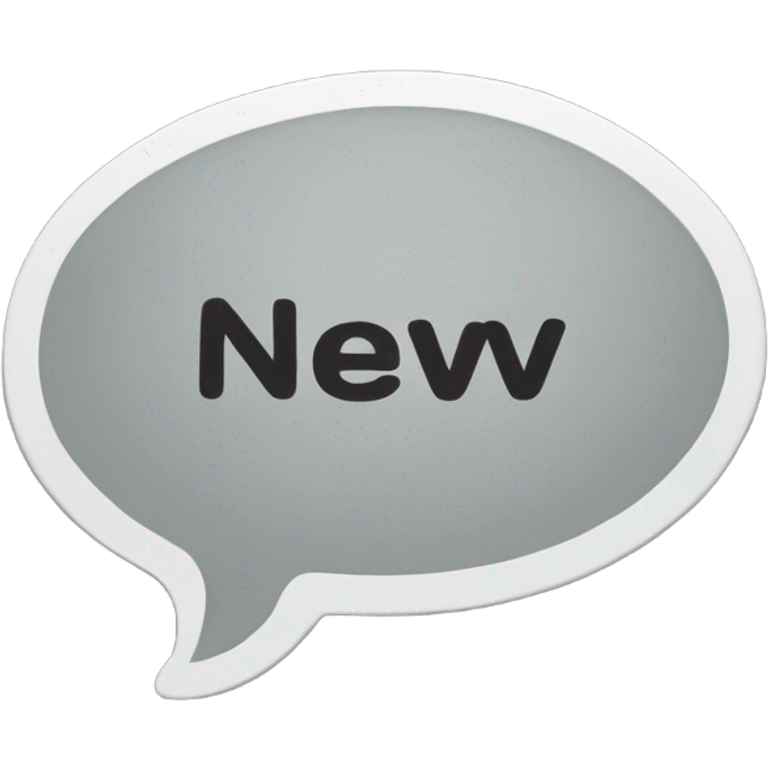 speech bubble saying "NEW" emoji