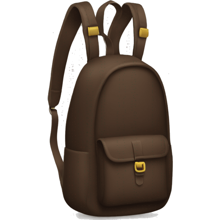 Dark brown backpack emoji