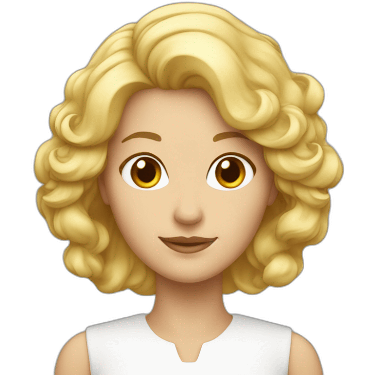 femme blanche cheveux châtain 40 ans emoji