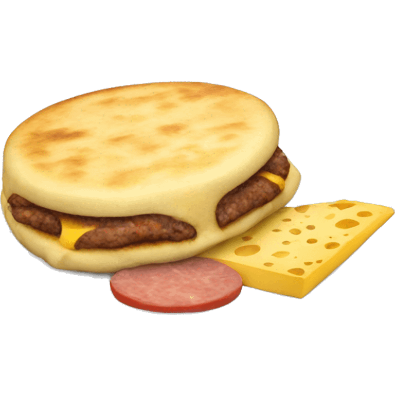 venezuelan arepa whit meat and cheese emoji