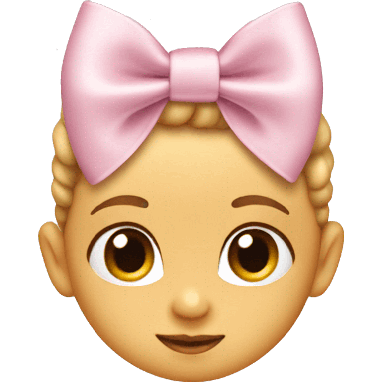 Baby pink coquette bow emoji