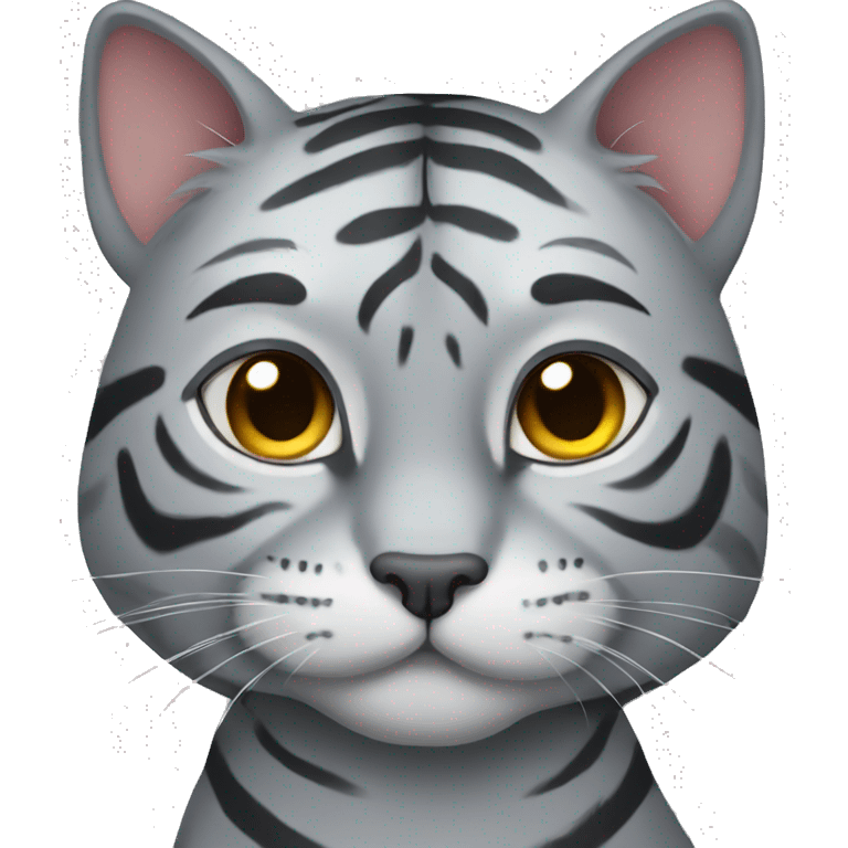 Grey tiger cat  emoji