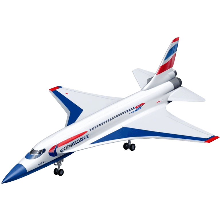 Concorde - British Airways (Model Year: 2020) (Iconic colour: White with blue and red) emoji