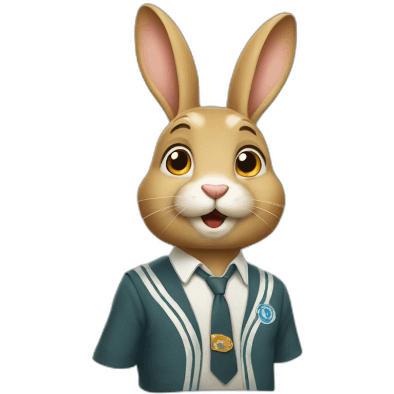 Un lapin qui va au college emoji