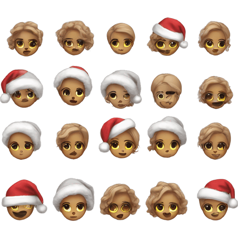 Cute trendy aesthetic Christmas emoji