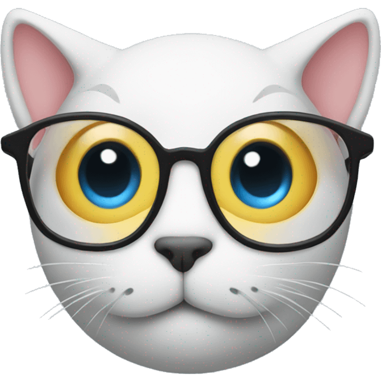 Cat brain and eyeglasses  emoji