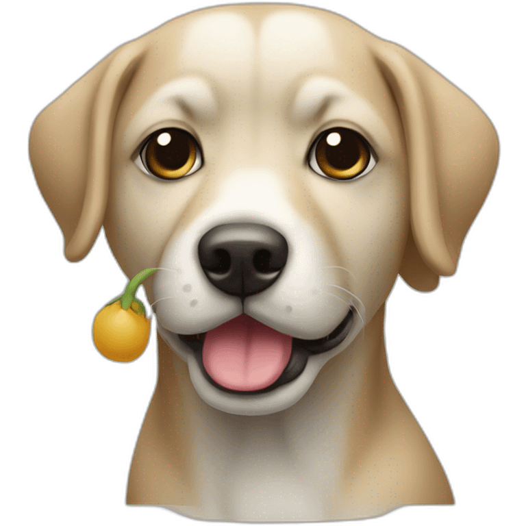 Chien moche qui sourit emoji