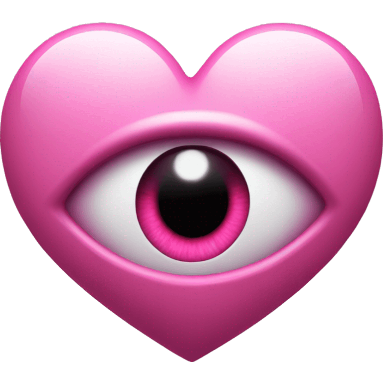 Evil eye pink heart emoji