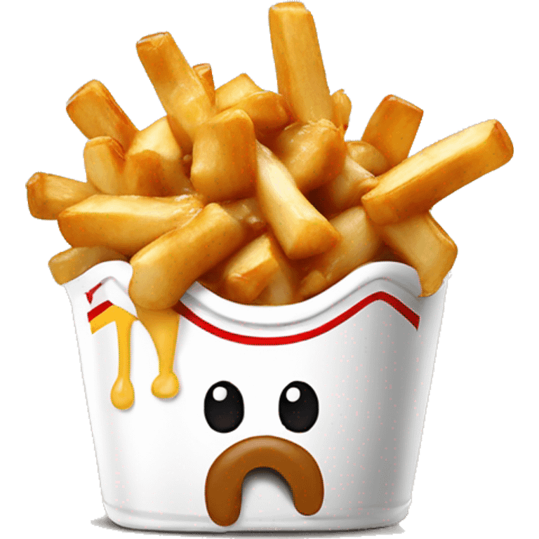 Poutine qui mange une poutine emoji