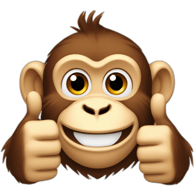 thumbs up monkey emoji