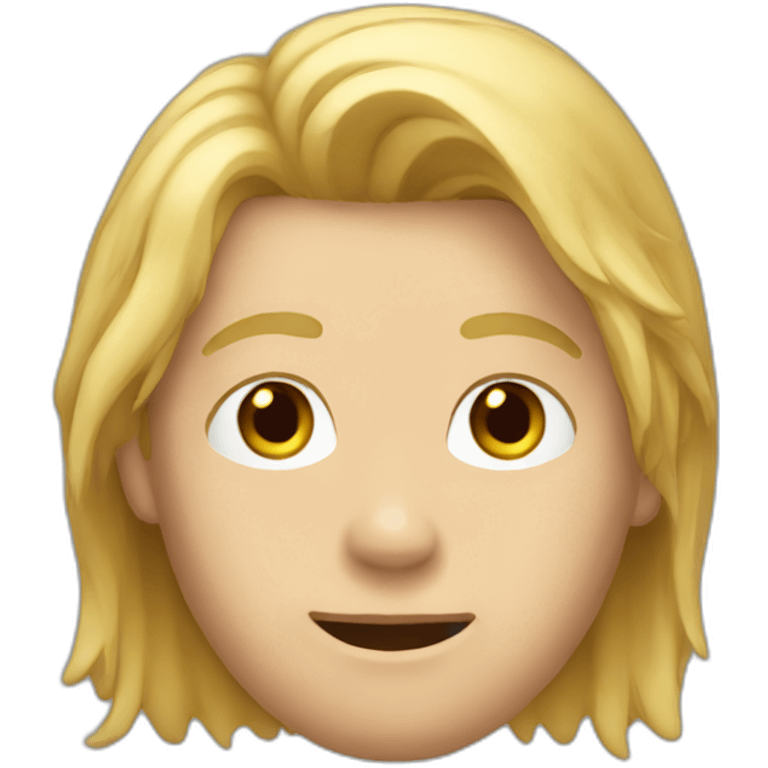 a boy with long blond hair emoji