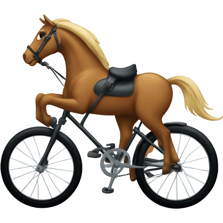 Horse riding bicycle emoji