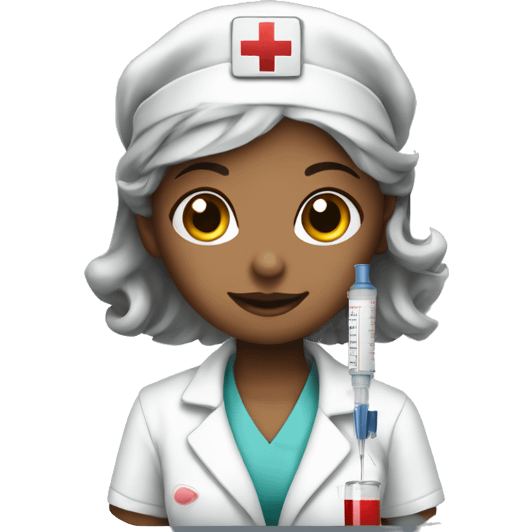 Girl nurse s Syringe emoji