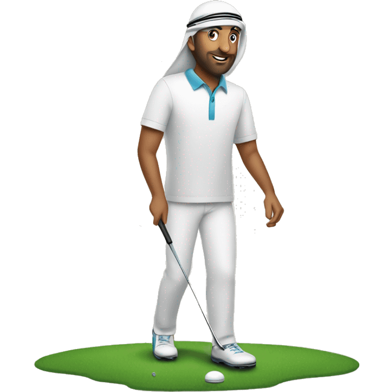 Arab playing golf emoji