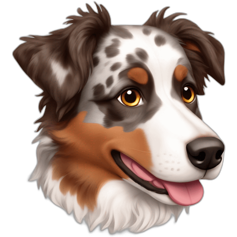 red brown merle australian shepherd emoji