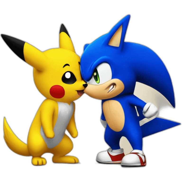 Sonic-and-Pikachu-kiss emoji