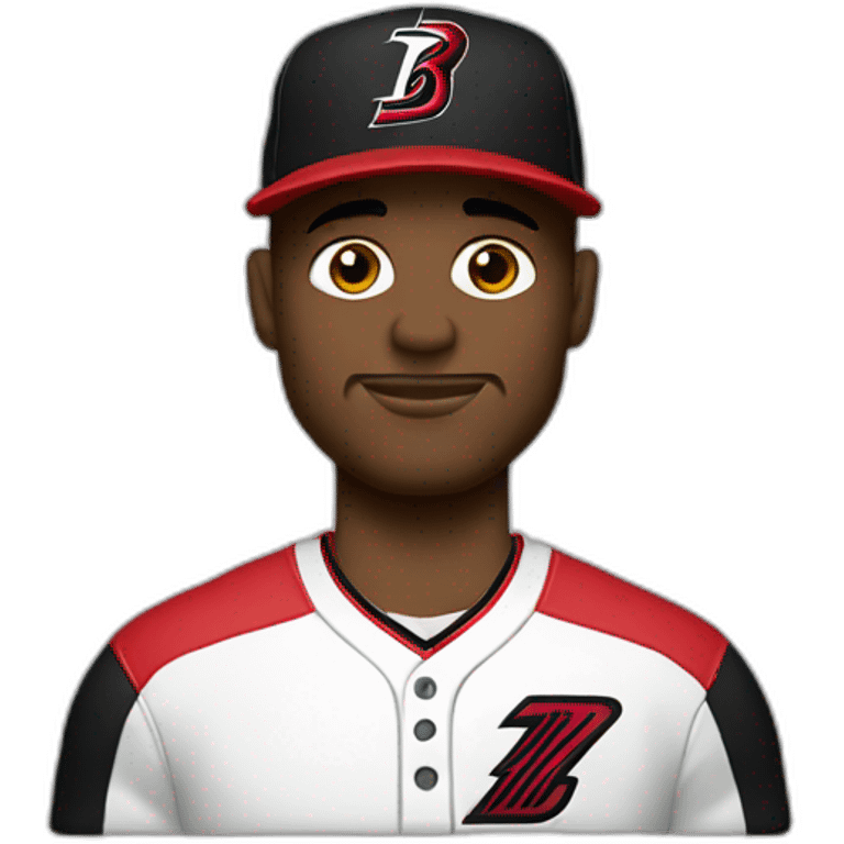 Homme avec coupe casquette qui joue au portland blazers emoji