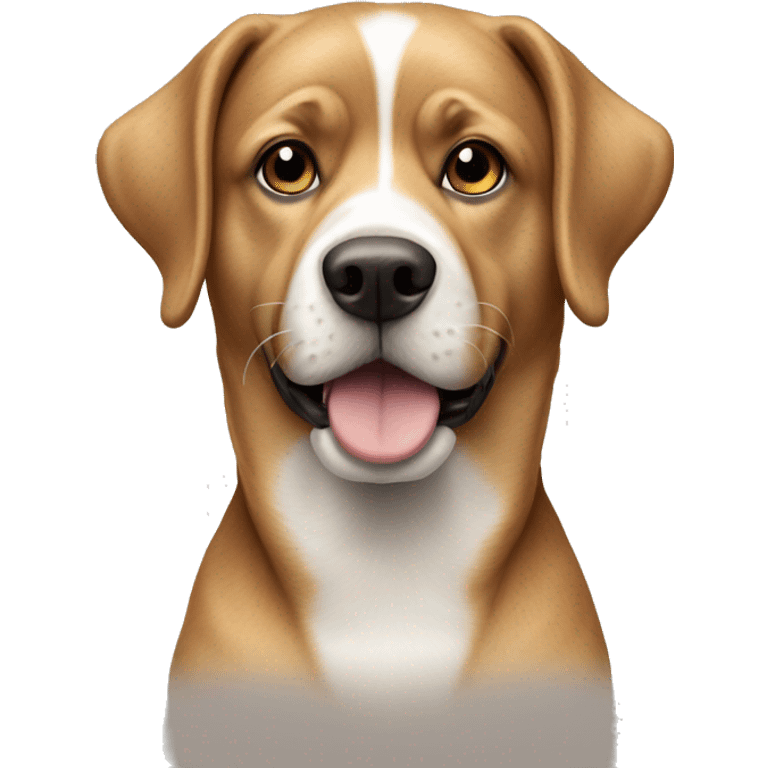 realistic dog on white background with multiple tones of brown emoji