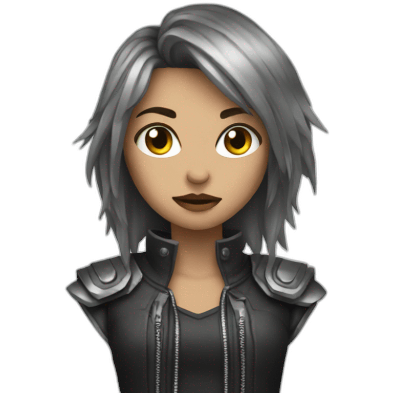 metal girl emoji