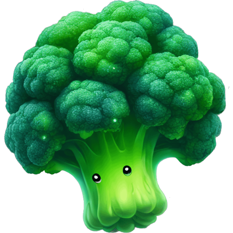 Sparkling glittering galactic nebula broccoli emoji