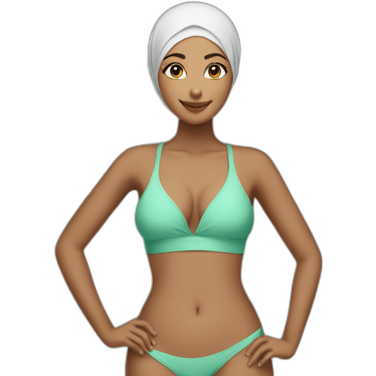 hijabi in swimsuit bottom emoji