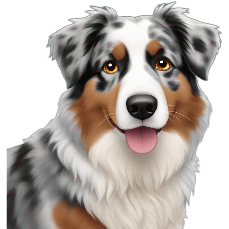 Australian shepherd on the snow emoji