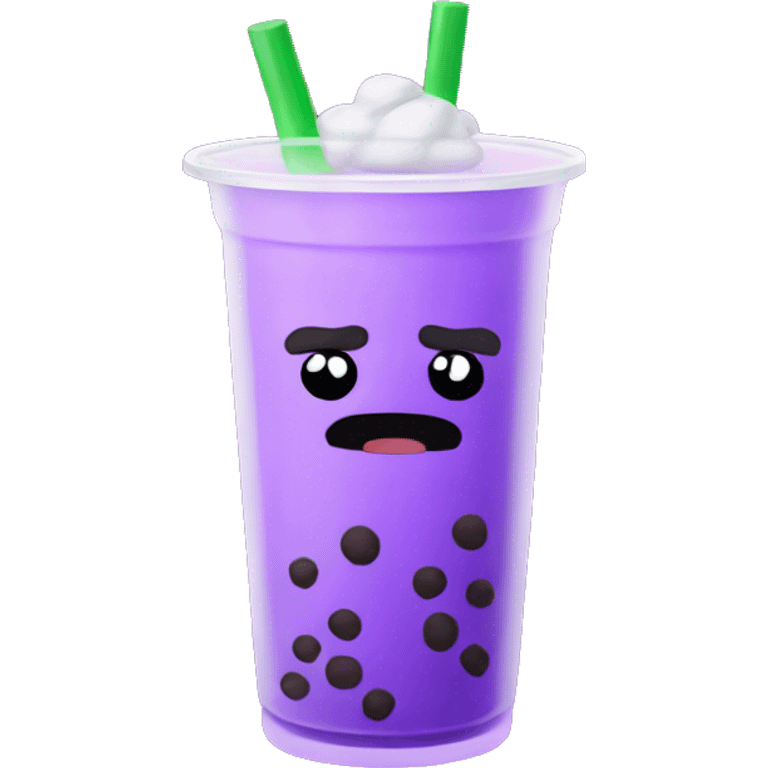 Purple boba tea  emoji