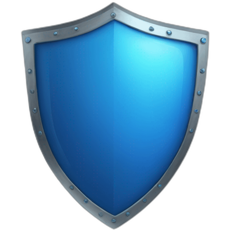 blue cyber shield emoji